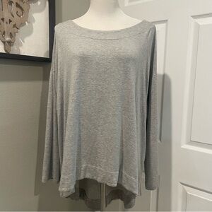 Bryn Walker Evan Size XL Gray High Low Hem Pullover Lightweight Sweatshirt USA